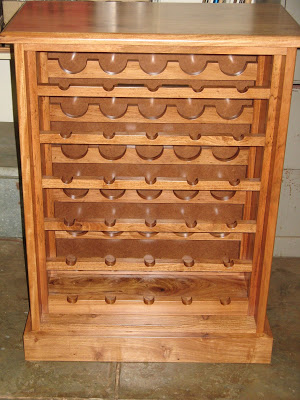 Wine-rack made of Rhodesian teak 