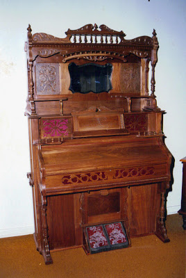 An old-fashioned harmonium completely restored and renovated. This harmonium is more or less 130 years old  
